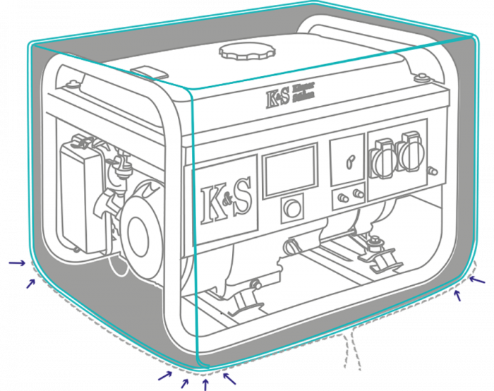 Husa pentru generator Konner Sohnen KS Cover 10 potrivita pentru KS 2900, KS 3000 [3]