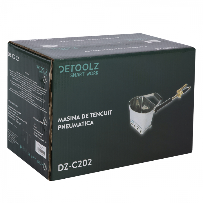 Masina de tencuit pneumatica Detoolz, diametru gaura 18mm, conexiune 3/8", presiune de lucru 8-9bar [6]