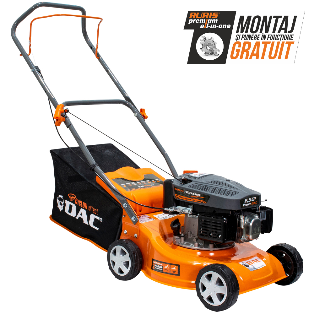 Mașină de tuns gazon RURIS DAC 100XL 2.5 CP, 40 cm [1]