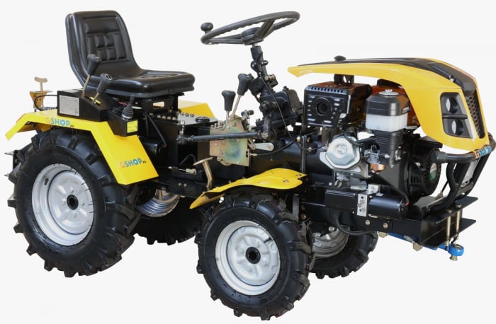 Mini tractor ProGARDEN Campo T18 4560000064 4x4, 18CP, benzina, ridicare hidraulica fata si spate, transmisie sincronizata, capota cu 4 faruri [2]