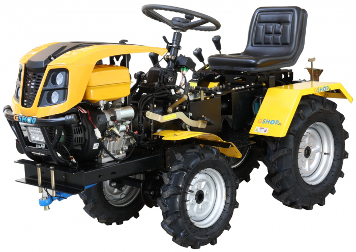 Mini tractor ProGARDEN Campo T18 4560000064 4x4, 18CP, benzina, ridicare hidraulica fata si spate, transmisie sincronizata, capota cu 4 faruri [3]