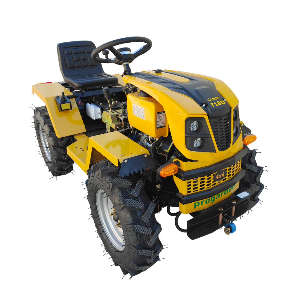 Minitractor articulat 4x4 ProGARDEN Campo T18D V27 Diesel, hidraulică față-spate, roți 6.00-12 [2]