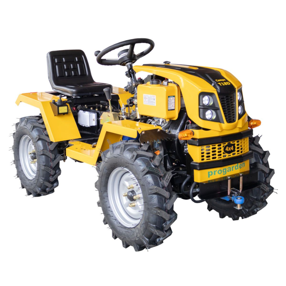 Minitractor articulat 4x4 ProGARDEN Campo T18D V27 Diesel 18 CP, hidraulică față-spate, roți 6.00-12 [3]