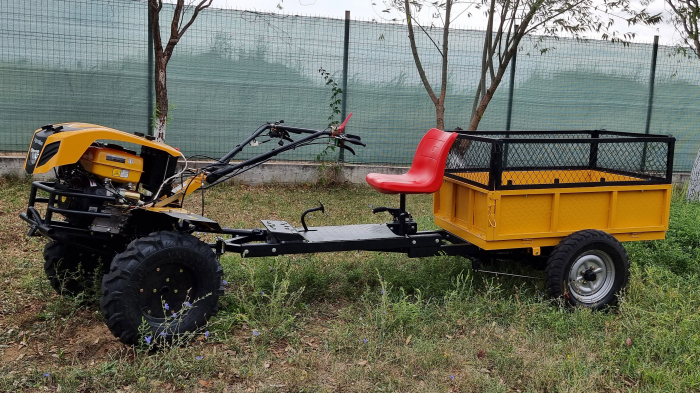 Motocultor cu tractiune 4x4 Progarden Campo 1853-2PTO, 18CP, diferential, benzina, euro5, pornire electrica, remorca ProGARDEN Campo RMT500C, cu tractiune [1]
