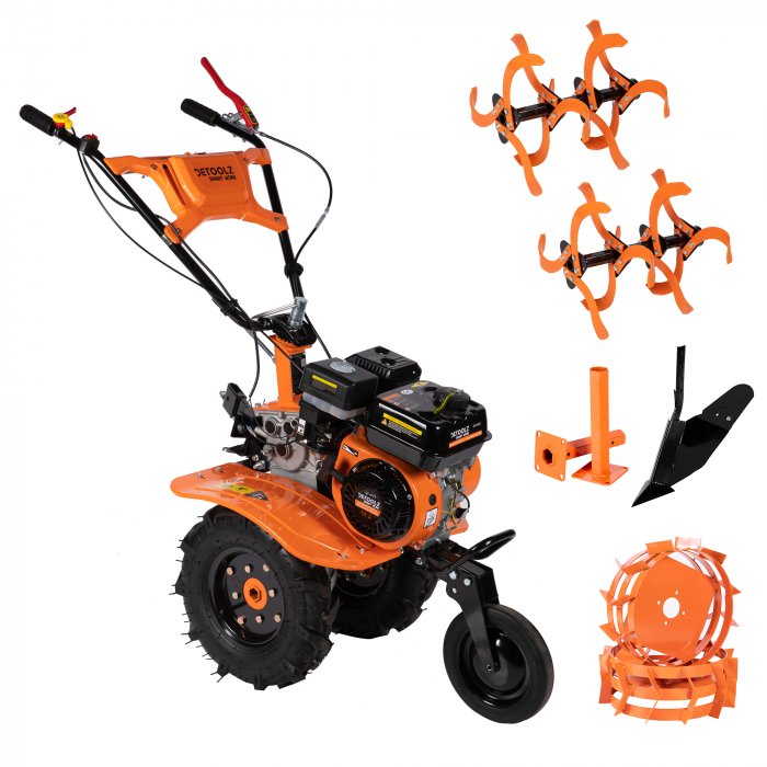 Motocultor Detoolz DZ-M123 7CP,212CC+rarita ajustabila+roti metalice [1]