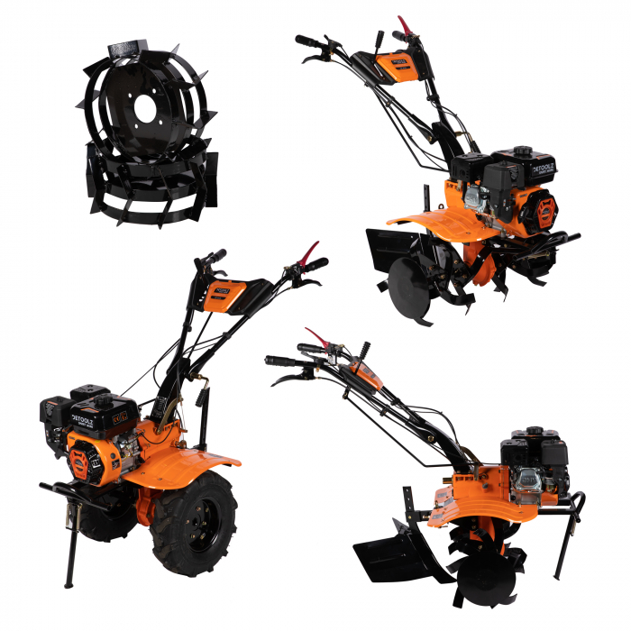 Motocultor Detoolz DZ-M125 7.5CP, 212CC + rarita ajustabila + roti metalice [3]