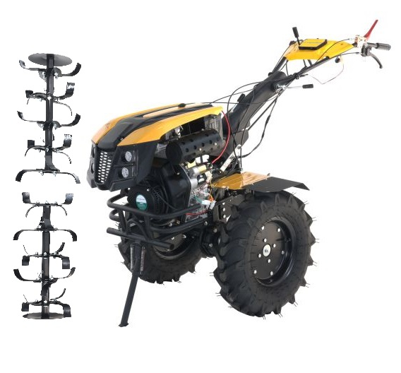 ProGARDEN Pachet Campo 1273 Alpine V2, Motocultor 12CP + PRS20-45 Prasitoare+Plug bilonat/rarita +PR2B-31 Plug reversibil+Adaptor + 2 Roti metalice 540x170 + 4 L Ulei [2]