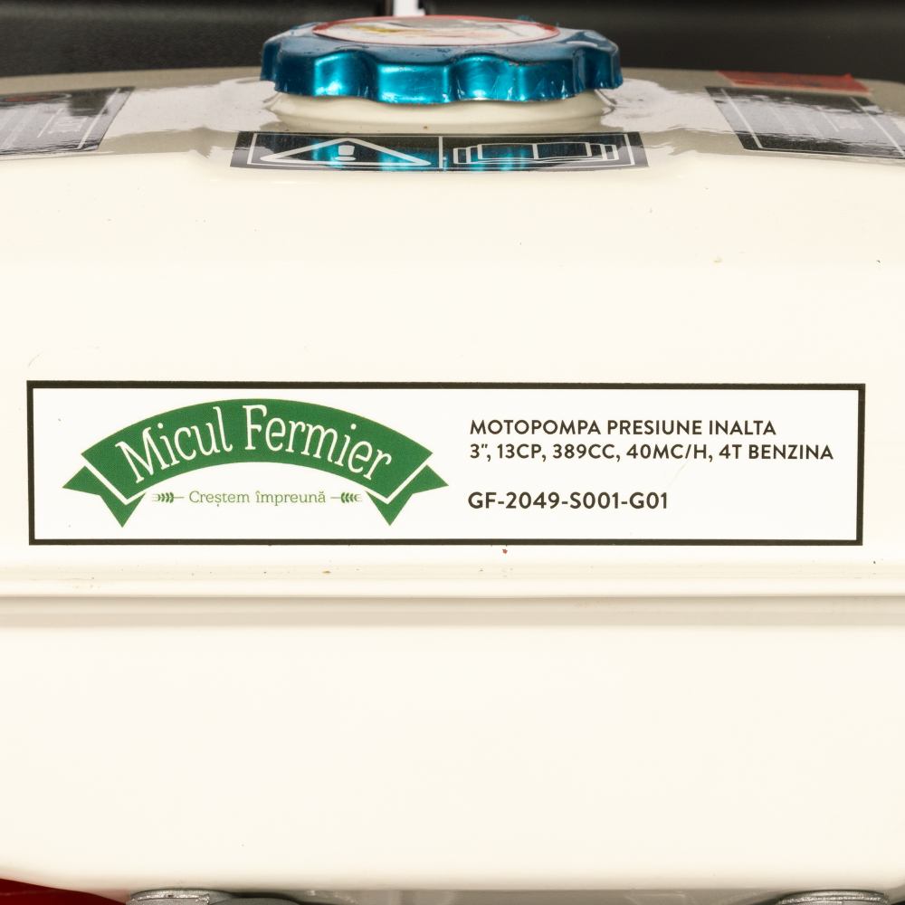 Motopompa Micul Fermier, cu presiune inalta, 3" 13 CP 389CC 40mc/h 4T, benzina [10]