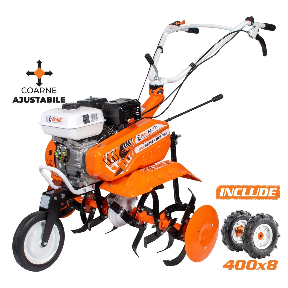 Motosapa Ruris DAC 6500K, 7 CP, 2+1 trepte, latime lucru 56-83 cm + roti cauciuc 4.00-8 [1]