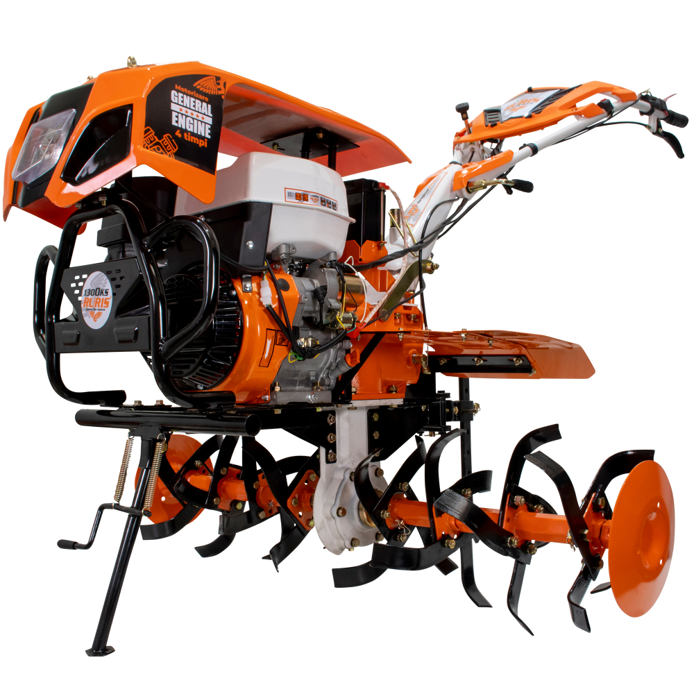 Motosapatoare RURIS 1300 KS + roti cauciuc 5.00-12+plug reversibil rev2+roti metalice 500 13 CP [2]