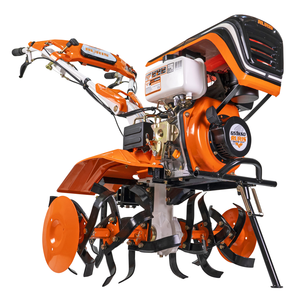 Motosapa RURIS 651KSD Diesel 6 CP cu rarita, roti metalice 400 si roti 4.00-8 [3]