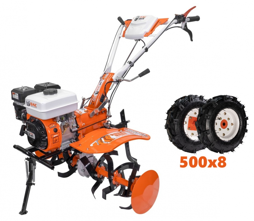 Motosăpătoare Ruris Dac 185, 8.5 CP, 2+1 trepte, latime lucru 56-93 cm + roti cauciuc 5.00x8 [1]