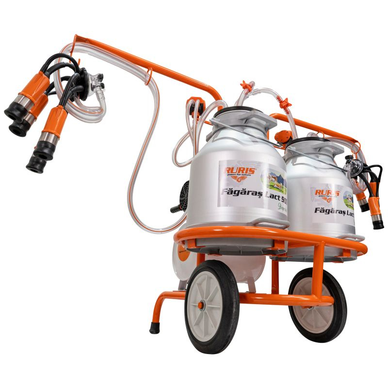 Mulgatoare RURIS Fagaras Lact 901 550 W, 2 posturi, Capacitate bidon: 2x30l, aluminiu [4]