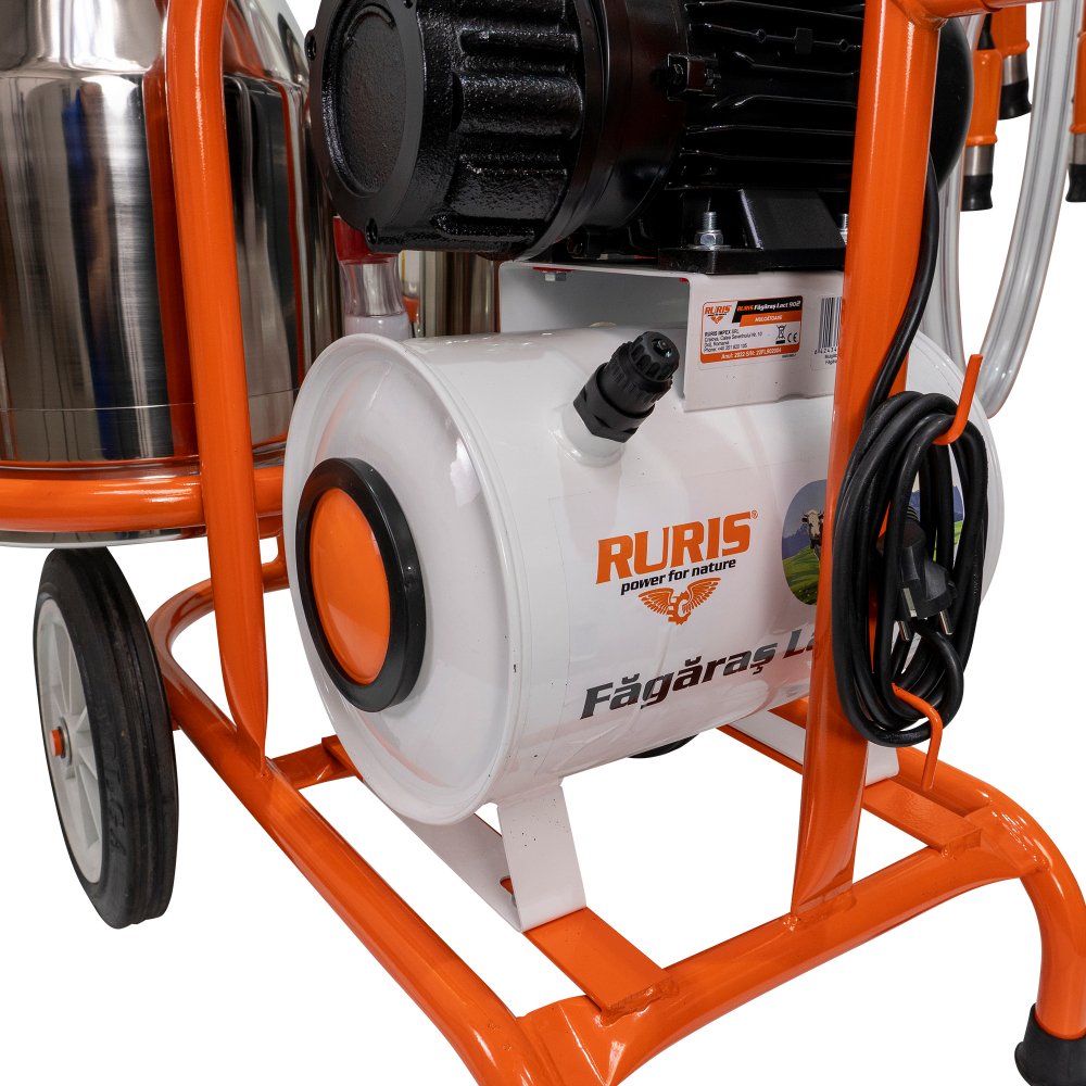 Mulgatoare RURIS Fagaras Lact 902 550 W, 2 posturi, Capacitate bidon: 2x30l, aluminiu [6]
