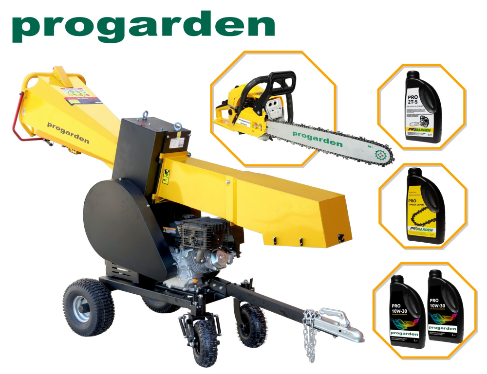 Pachet ProGARDEN MTL15E Masina de taiat lemne, 15CP, benzina + MF3545 motoferastrau 450mm, 3.4CP + 4L ulei [1]
