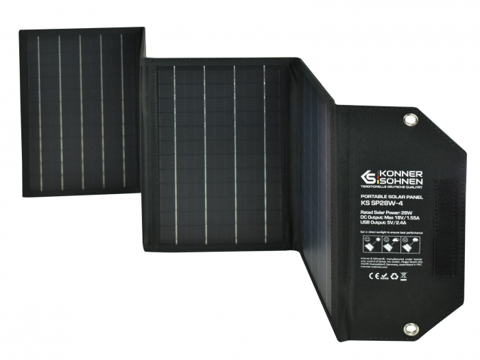 Panou solar fotovoltaic portabil Konner & Sohnen KS SP28W-4 28W [5]