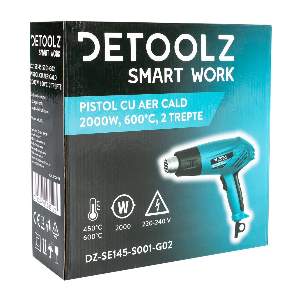 Pistol aer cald 2000 W 2 trepte 600ᵒC [6]