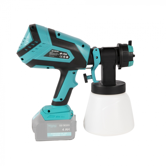 Pistol vopsit Detoolz DZ-SE230 18V 600ml/min rezervor 1000ml [5]