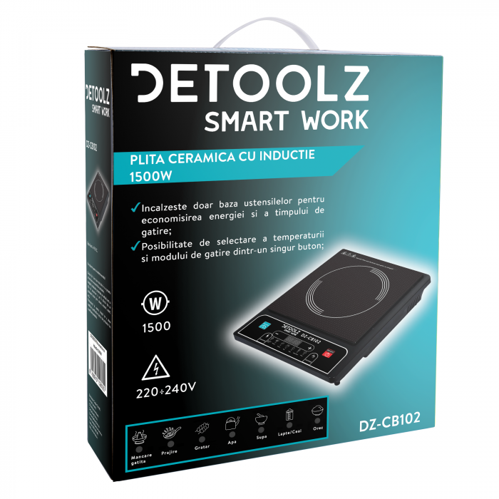 Plita ceramica cu inductie 1500W Detoolz DZ-CB102 [7]