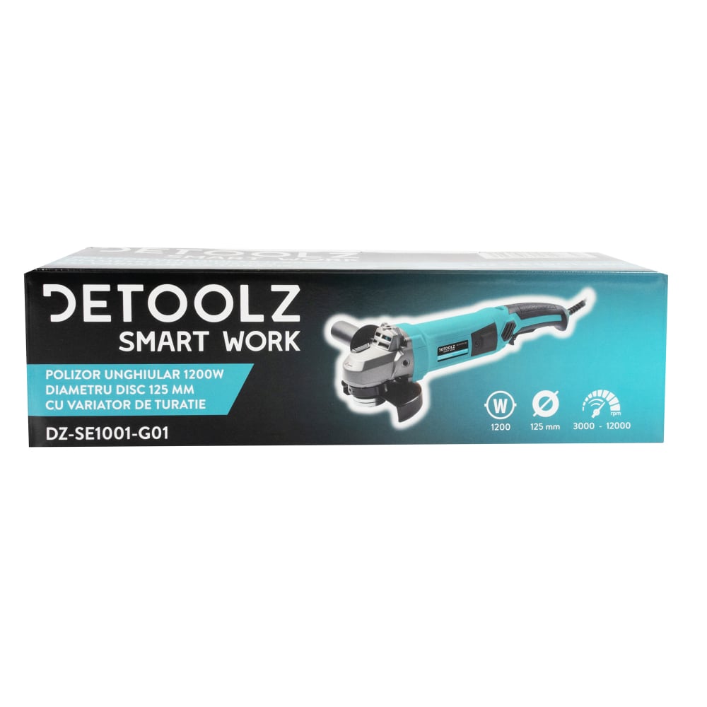 Polizor unghiular Detoolz, 1200W, 125mm diametru disc, cu variator de turatie [2]