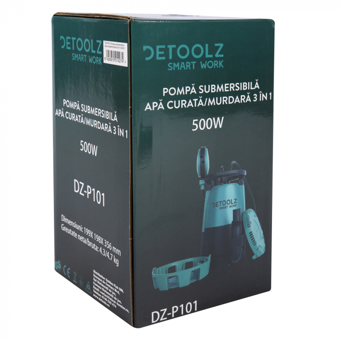 Pompa submersibila apa curata/murdara Detoolz DZ-P100 3in1 400W [3]