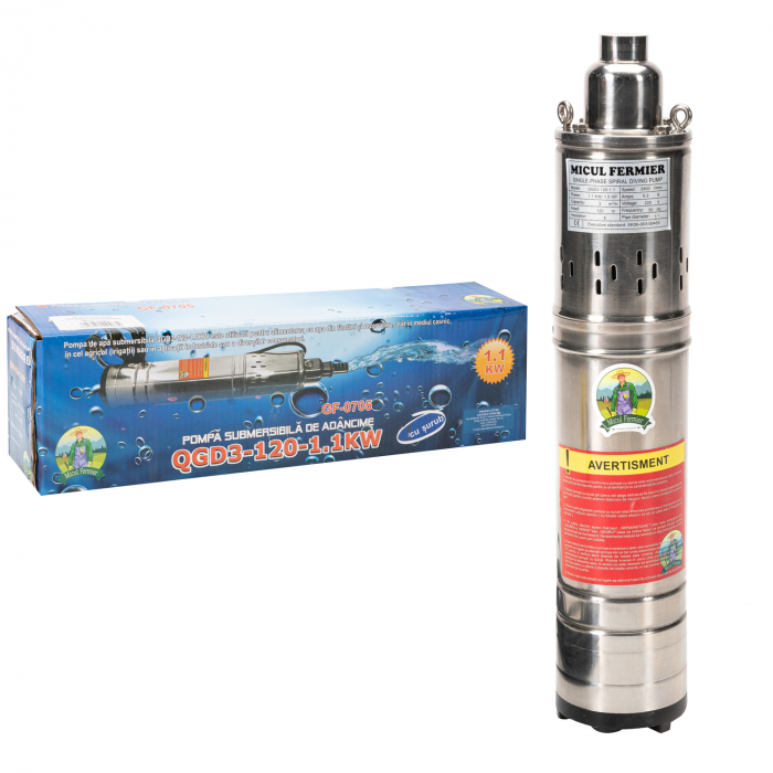 Pompa submersibila Micul Fermier ( tun ) 1,1kw 120m [2]