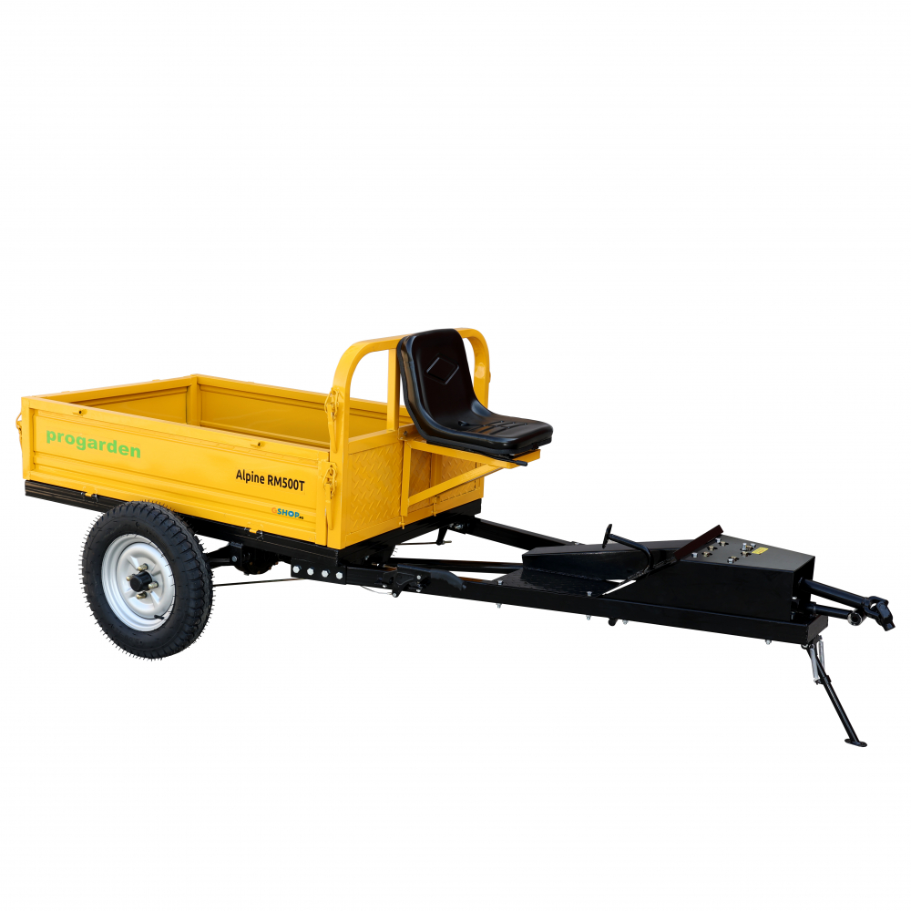 ProGARDEN Alpine RM500T Remorca cu tractiune 500kg, 1 osie, prindere bolt pentru motocultor, roti 5.00-12 [2]