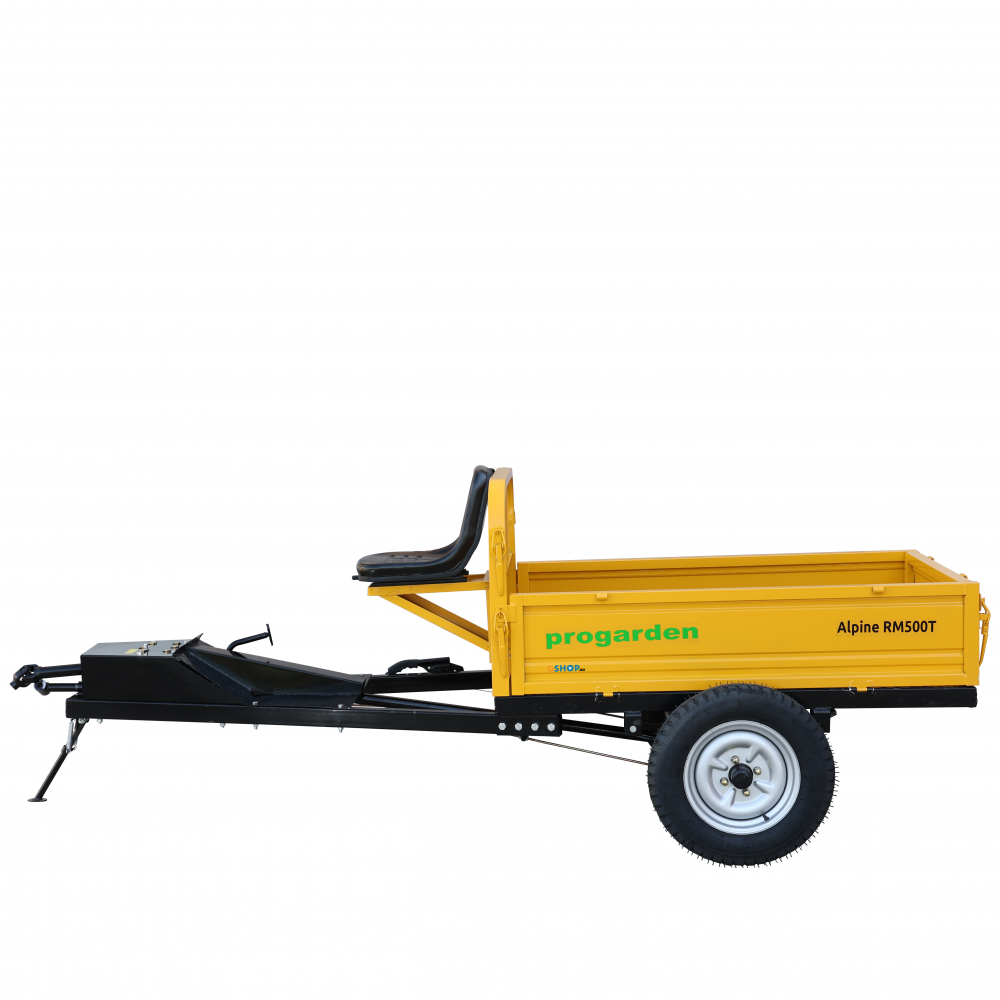 ProGARDEN Alpine RM500T Remorca cu tractiune 500kg, 1 osie, prindere bolt pentru motocultor, roti 5.00-12 [3]