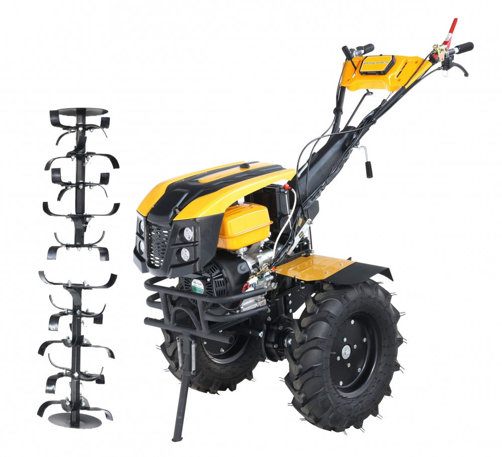 ProGARDEN Pachet Campo 1873 Alpine V2 Motocultor 18CP + Plug bilonat + Plug reversibil + Prasitoare + Adaptor + 2 roti metalice 540x170 + 4L Ulei [2]