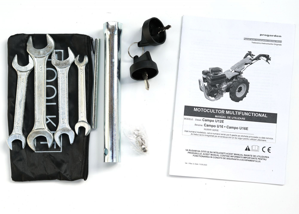 Progarden Motocositoare multifunctionala Campo U16E/BC120M 14CP, benzina, 120cm, 2 lame mobile, inclinare lama [4]