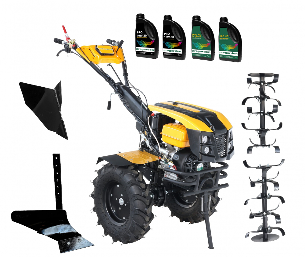ProGARDEN Pachet Campo 1873 Alpine V2 Motocultor 18CP + Plug simplu + Plug bilonat/rarita + 4L Ulei [1]
