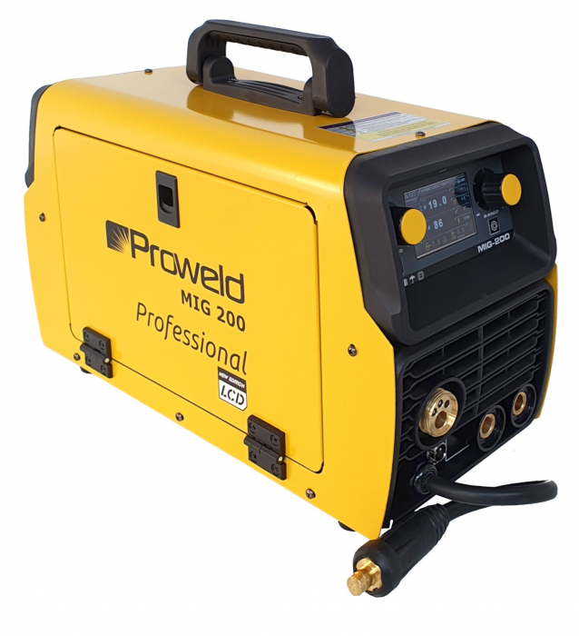 ProWELD MIG 200 Synergic 4551MIG200 invertor sudare MIG/MAG profesional + sarma flux 5 kg, 0.8 mm, + manusi sudura cu snur kevlar Jasic [3]