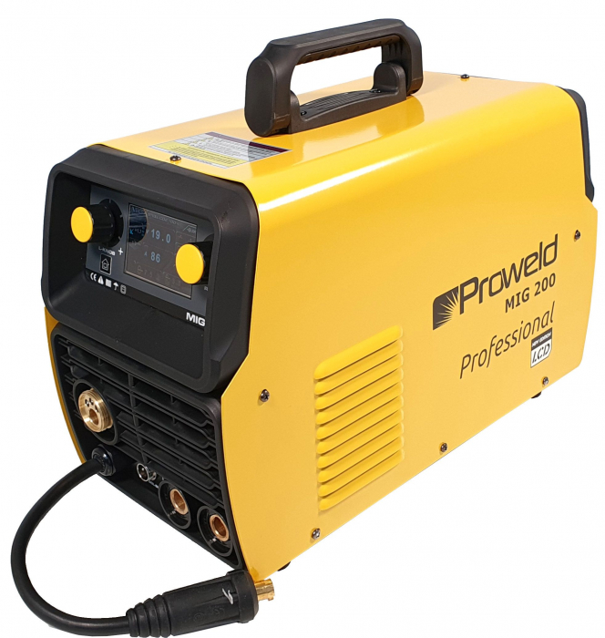 ProWELD MIG 200 Synergic 4551MIG200 invertor sudare MIG/MAG profesional + sarma flux 5 kg, 0.8 mm, + manusi sudura cu snur kevlar Jasic [4]