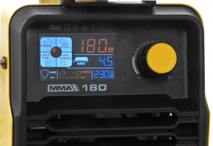 ProWELD MMA 180DLS  LCD invertor sudare, MMA/LiftTIG inclde valiza transport - electrod 5 mm [2]