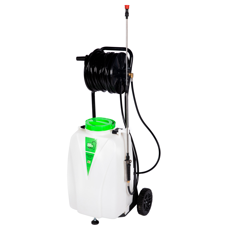 Pulverizator Micul Fermier cu acumulator si roti, bazin de 40L, furtun 30 m, lance telescopica [2]