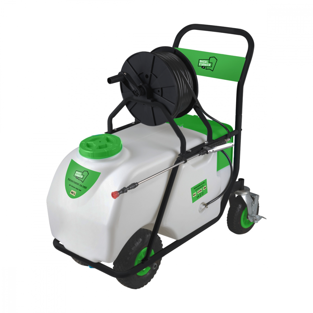 Pulverizator pe roti 90L, Micul Fermier MF-PA1014-S001-G01, 5L/min, acumulator detasabil [1]