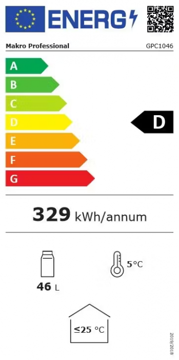 Racitor Bauturi , Metro Professional GPC1046 , 46L volum, Usa de sticla, Negru, Iluminare led, raft inox [3]