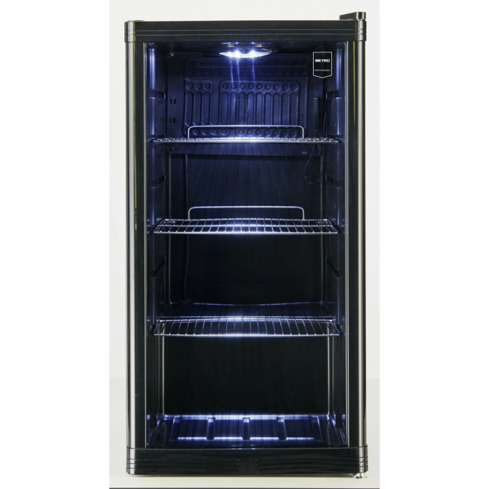 Racitor Bauturi , Metro Professional GPC1088 , 88L volum, Usa de sticla, Negru, Iluminare led, Rafturi inox [3]