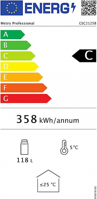 Racitor Bauturi , Metro Professional GSC2125 , 118L volum, Usa de sticla, Alb, Iluminare LED [2]