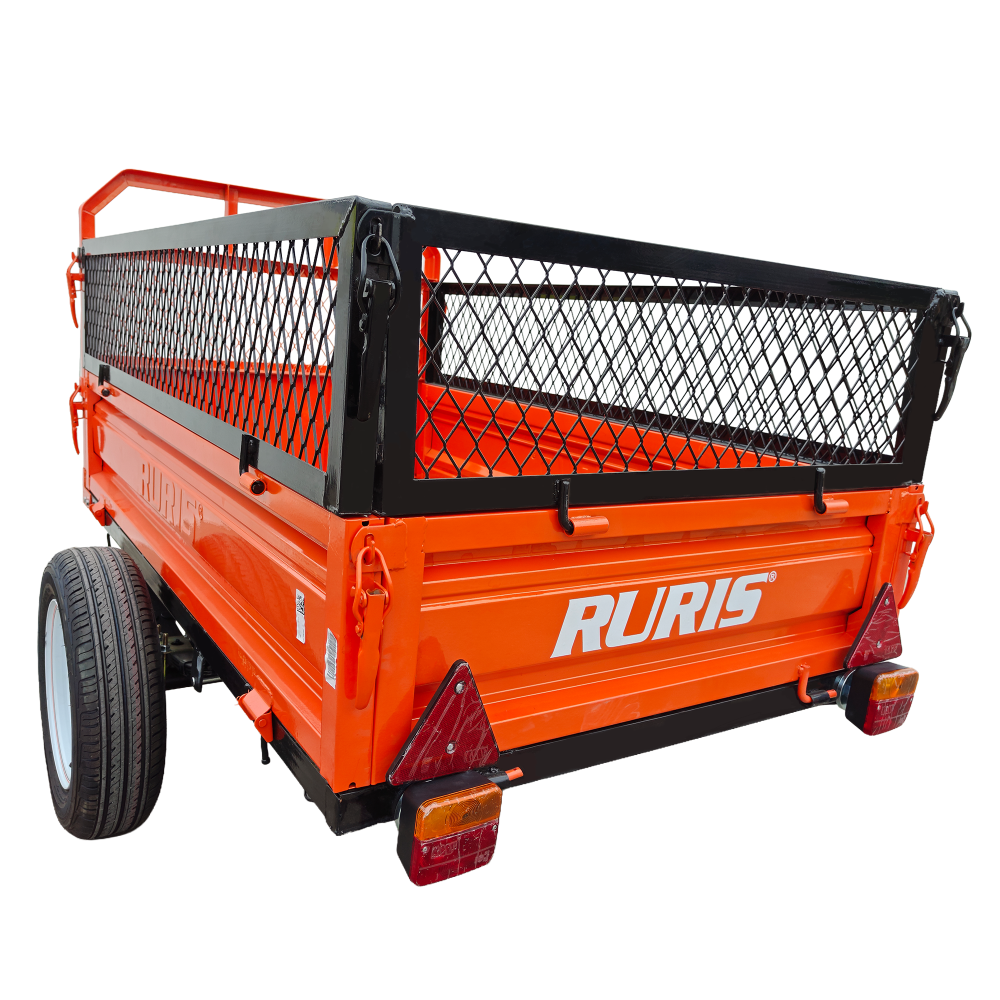 Remorca RURIS 750S pentru minitractoare, 750 kg, basculabila, cu instalatie electrica 12V [4]