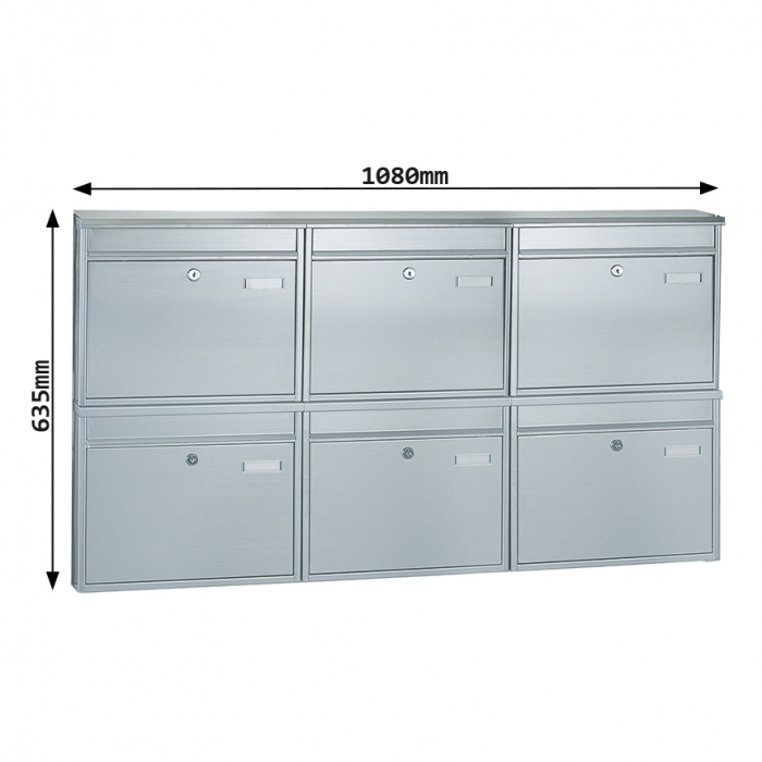 Rottner Modul 6 Cutii Poștale (Fără Stand) Gri [2]