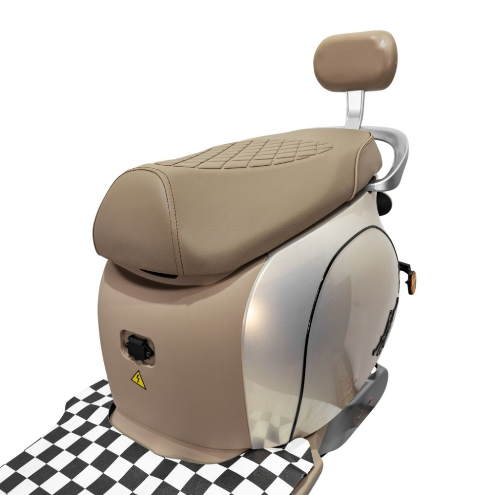Scuter electric retro RURIS PILOT SX790 GOLD, 800W, autonomie pana la 70 km, 2 locuri [9]
