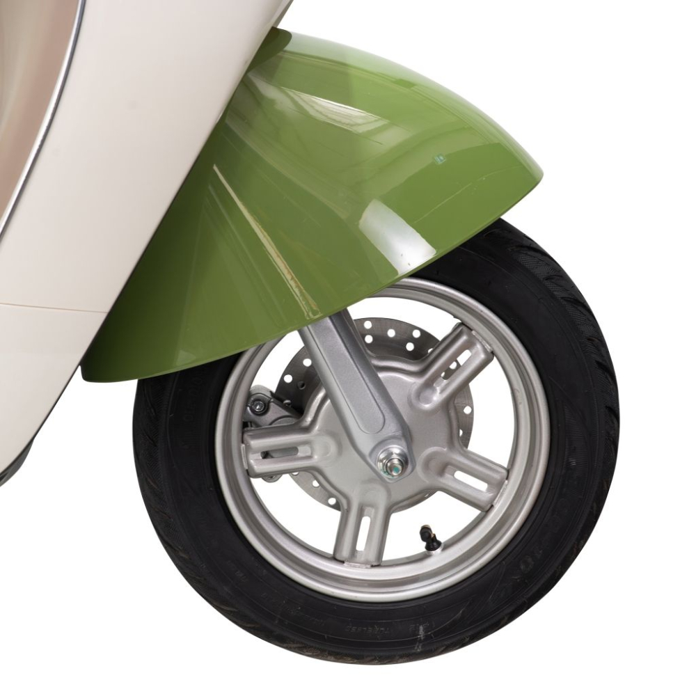 Scuter electric retro RURIS PILOT SX790 VERDE BAMBOO, 800W, autonomie pana la 70 km, 2 locuri [8]