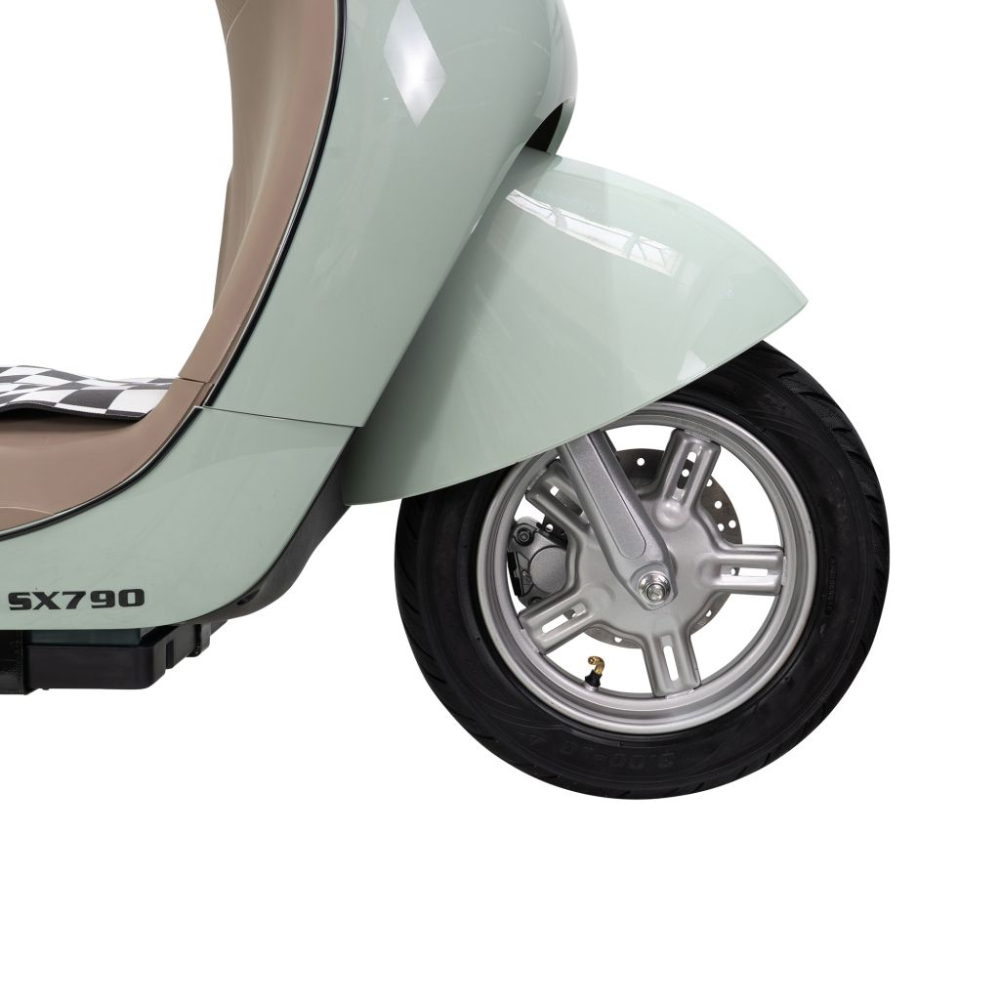 Scuter electric retro RURIS PILOT SX790 VERDE RETRO, 800W, autonomie pana la 70 km, 2 locuri [7]