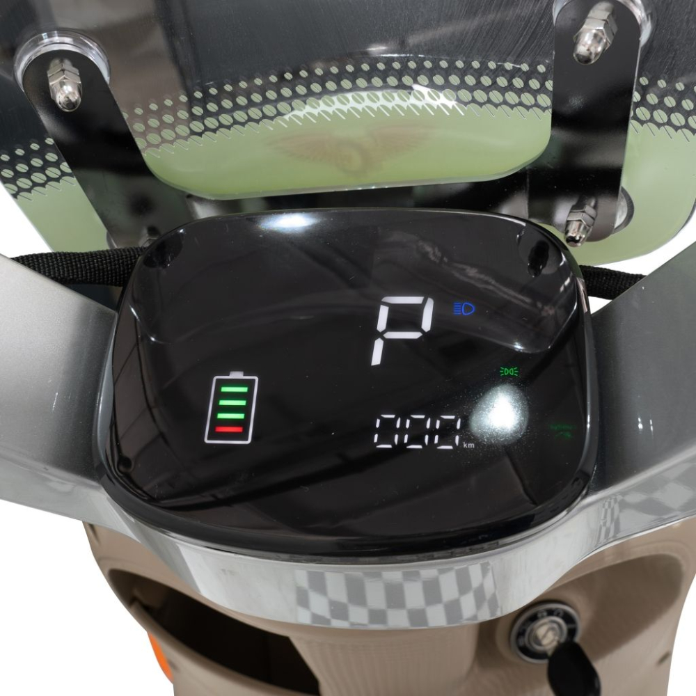 Scuter electric retro RURIS PILOT SX790 VERDE RETRO, 800W, autonomie pana la 70 km, 2 locuri [10]