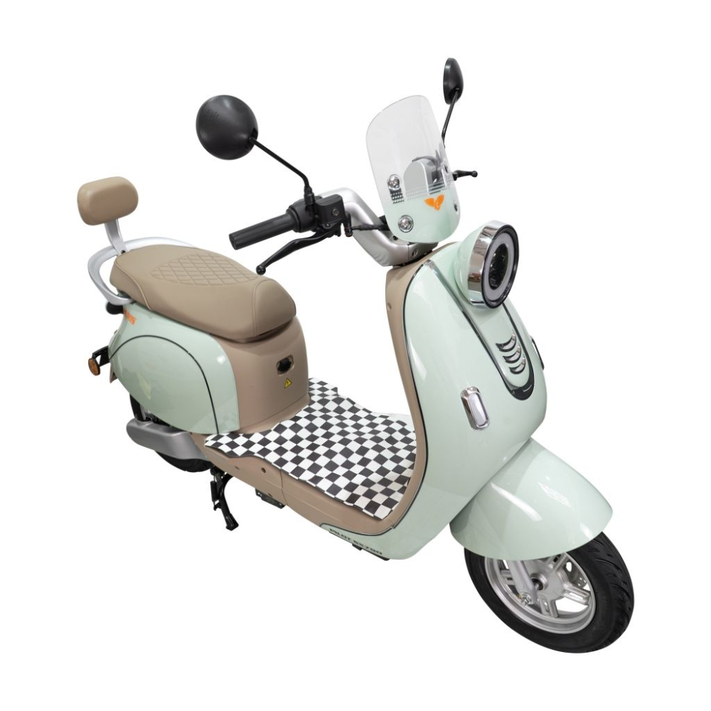 Scuter electric retro RURIS PILOT SX790 VERDE RETRO, 800W, autonomie pana la 70 km, 2 locuri [4]