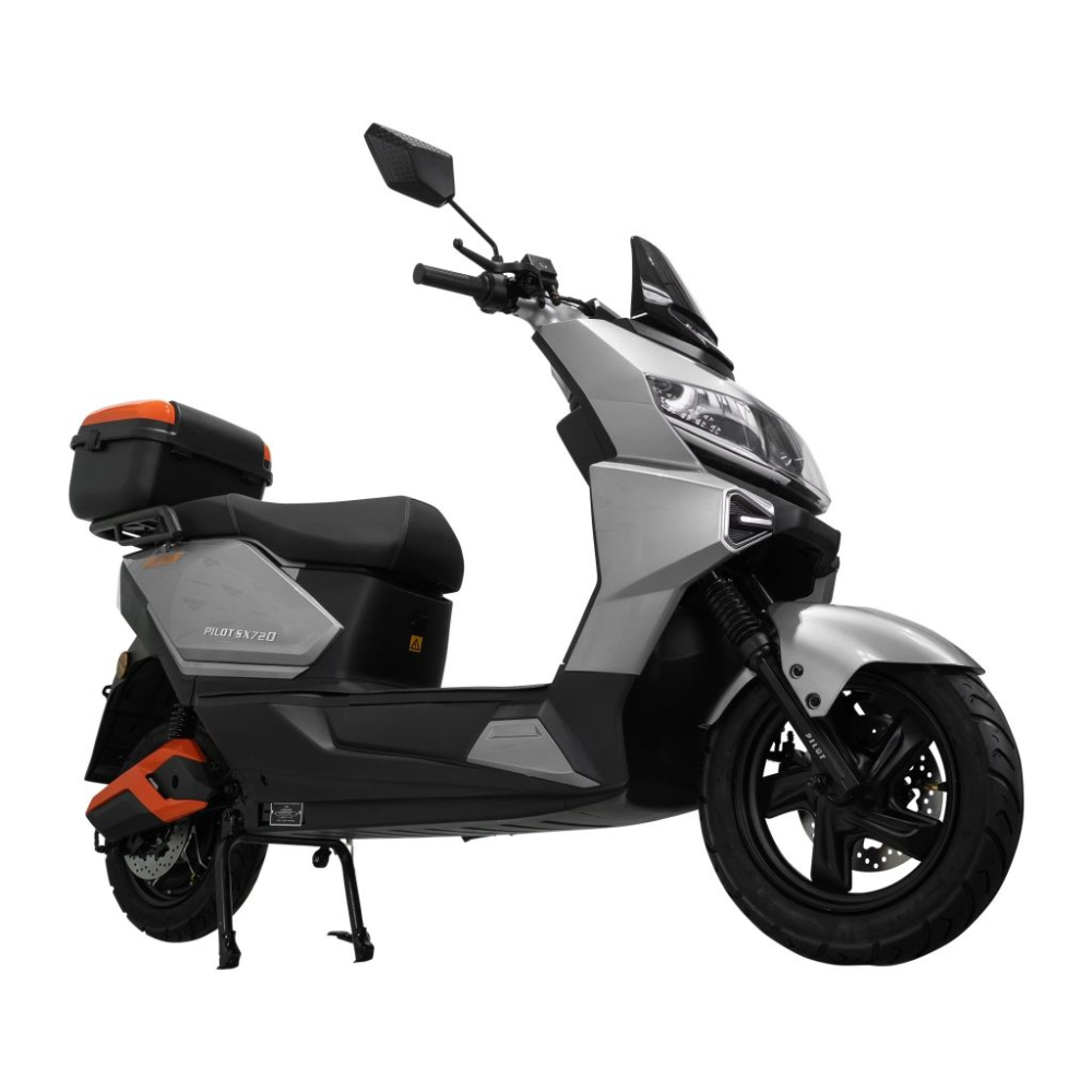 Scuter electric RURIS PILOT SX720G Gri, 2500W, baterie 72V 32Ah, autonomie până la 92 km, topcase inclus [4]