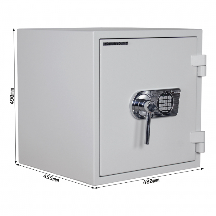 Seif Antifoc și Antiefracție Fire Master 50 T06430 EN2 Închidere Electronică Gri Deschis [4]