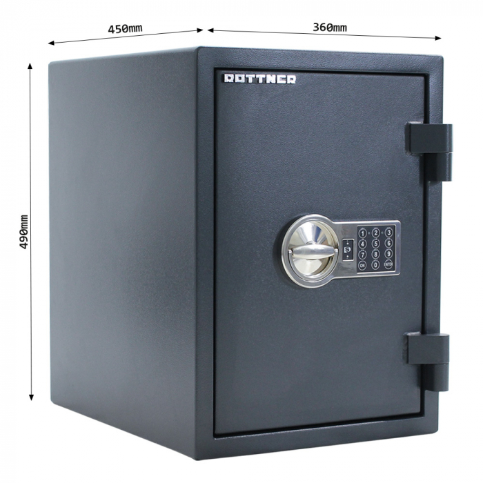 Seif Antifoc și Antiefracție Rottner Fire Hero 50 T06317 EN1 Închidere Electronică Antracit [5]