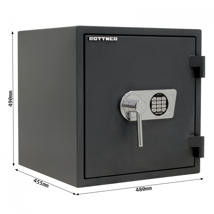 Seif Antifoc și Antiefracţie Rottner Fire Profi 50 Premium EN1 Închidere Electronică Antracit [5]